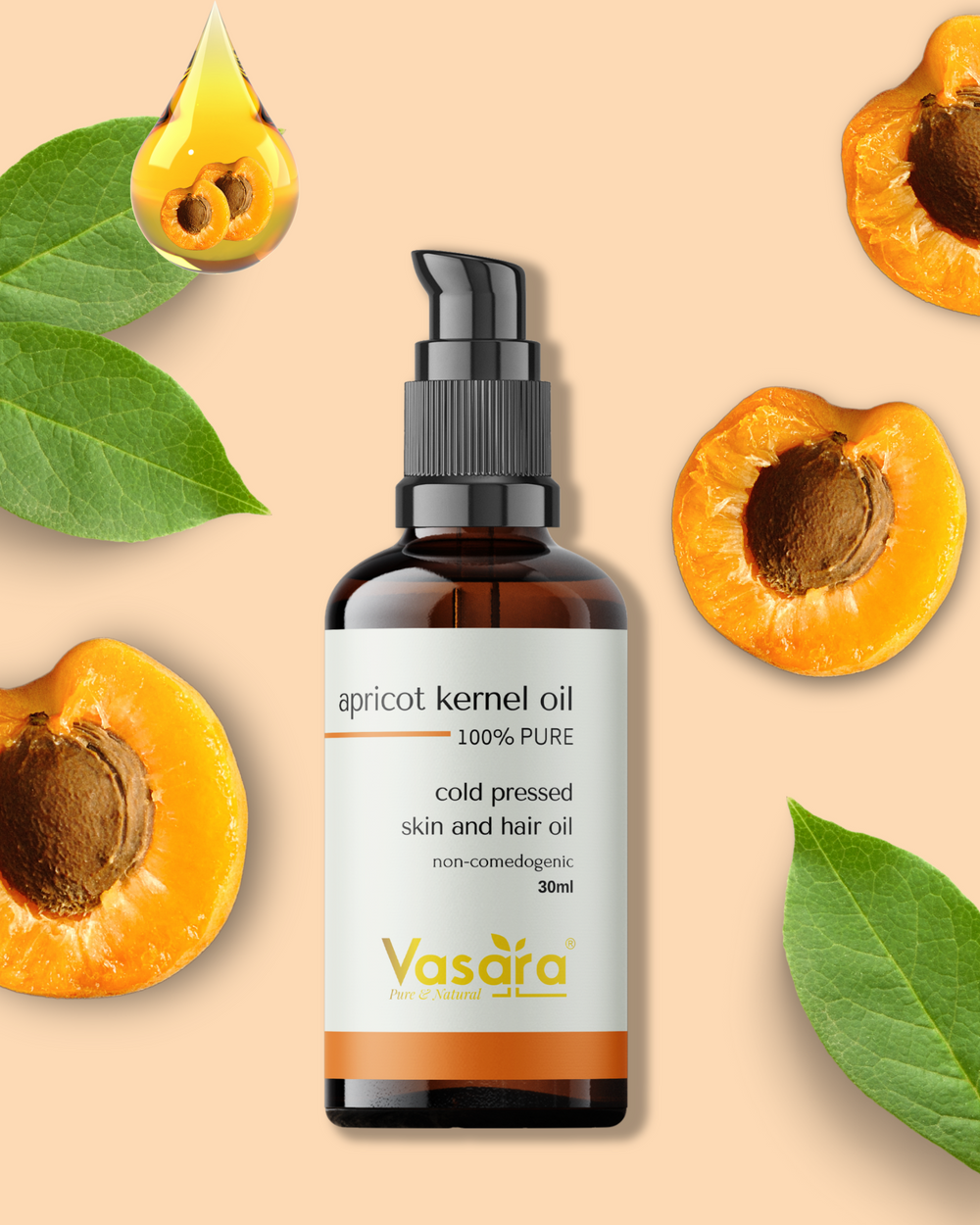 Cold Pressed Apricot Kernel Oil 30ml