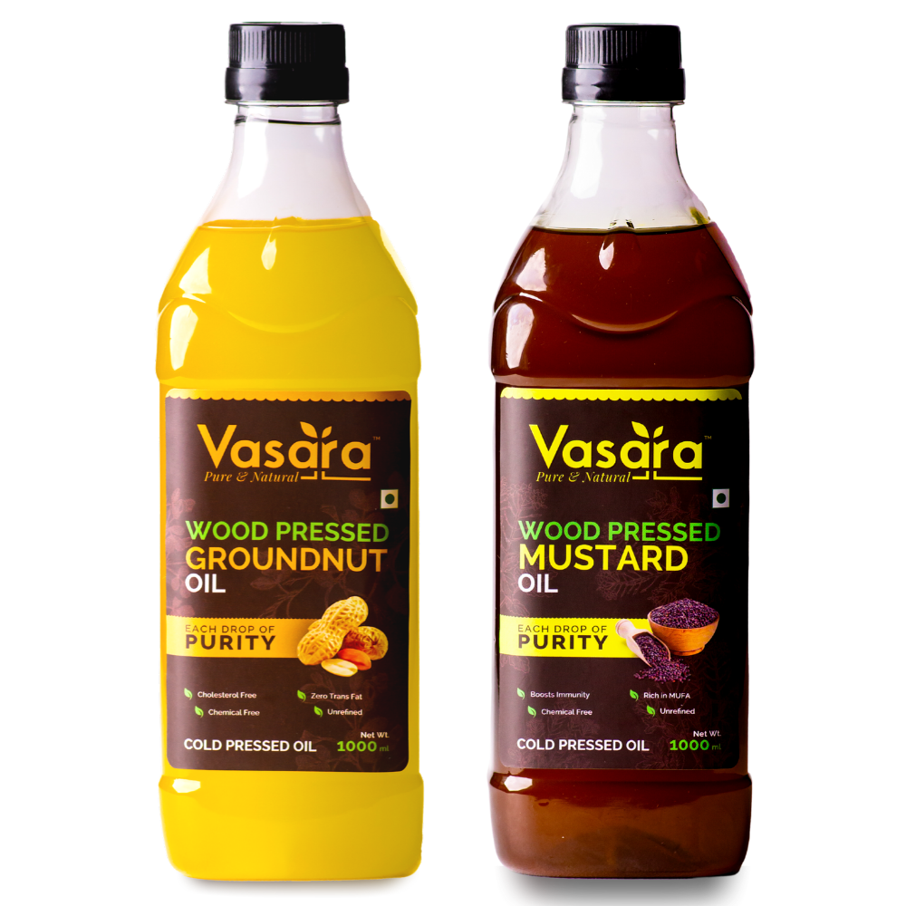 cold pressed groundnut mustard oil combo 2L