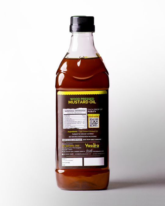 wood pressed mustard oil for cooking 1L